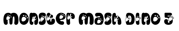 Monster Mash Dino 5 Font Image