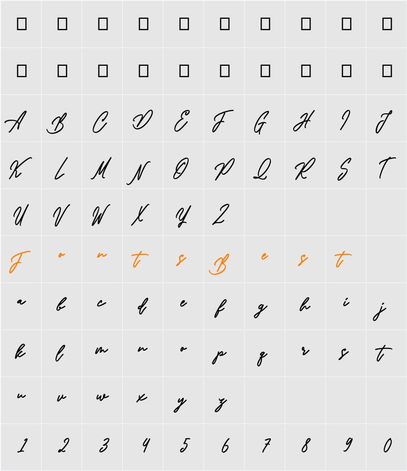 Abraham Character Map