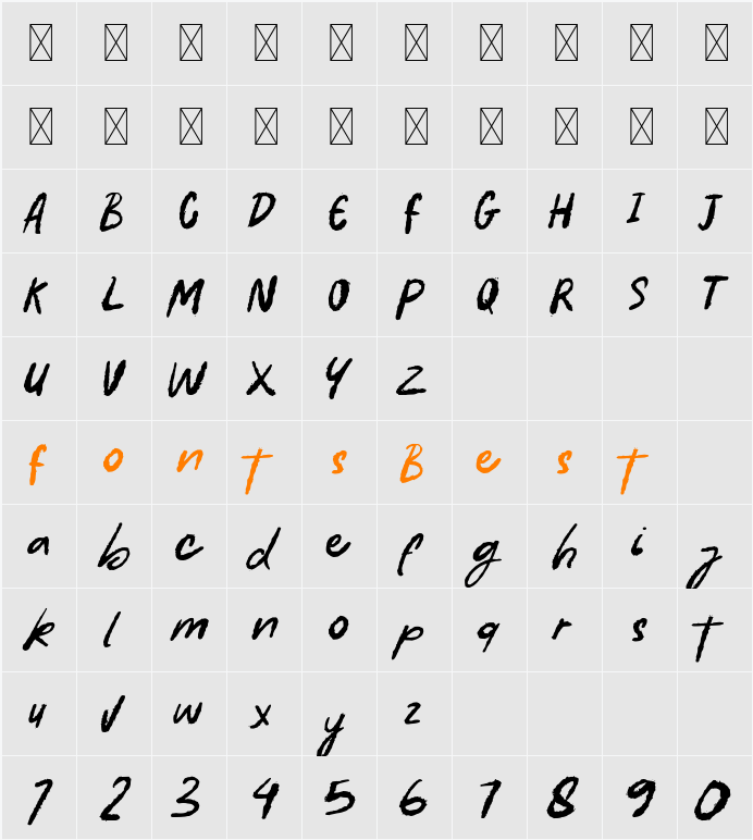 Batang Tebo Character Map
