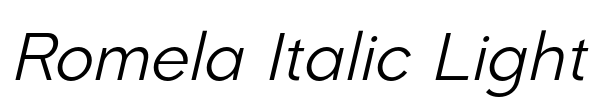 Romela Italic Light