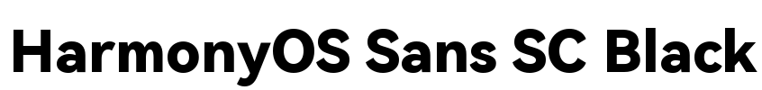 HarmonyOS Sans SC Black Font Image