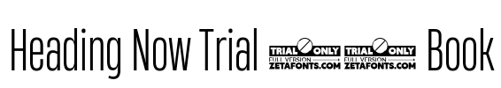 Heading Now Trial 33 Book Font Image