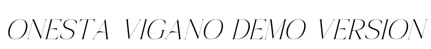 Onesta Vigano DEMO VERSION Font Image