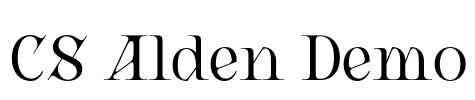 CS Alden Demo Font Image