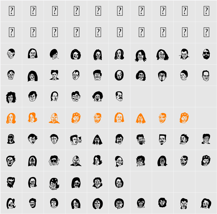 Rare Celebrities Character Map