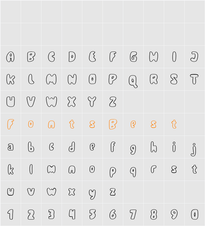 Wylon Outline - Demo Outline Character Map