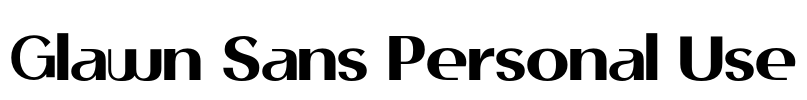 Glawn Sans Personal Use Font Image