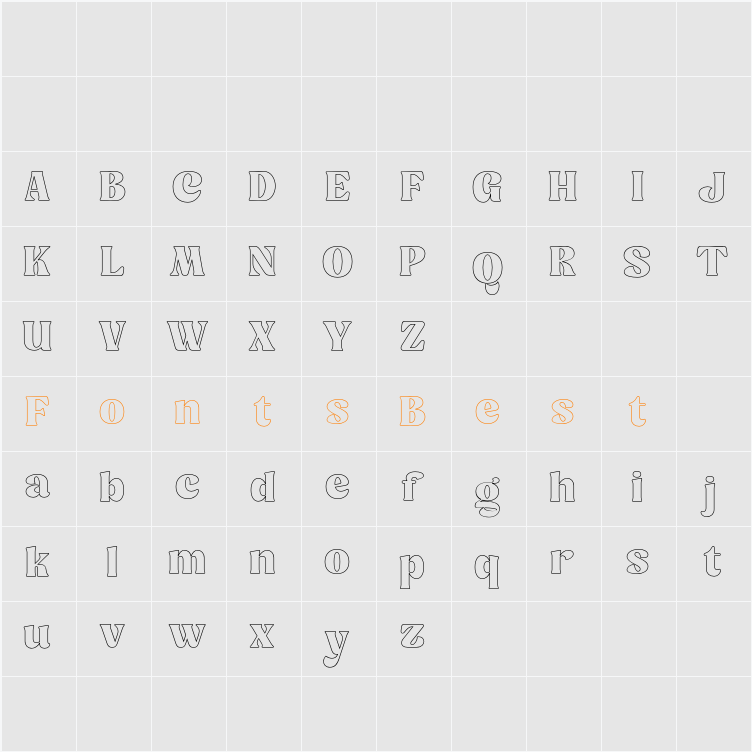 Minya Outline DEMO Character Map