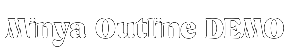 Minya Outline DEMO Font Image