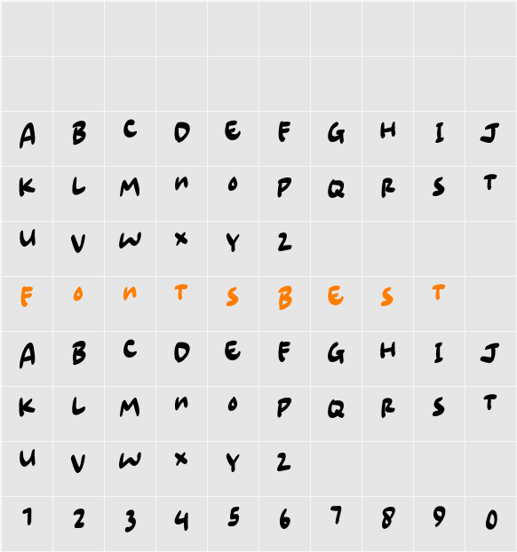 Amazing Swash Character Map