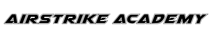 Airstrike Academy Font Image