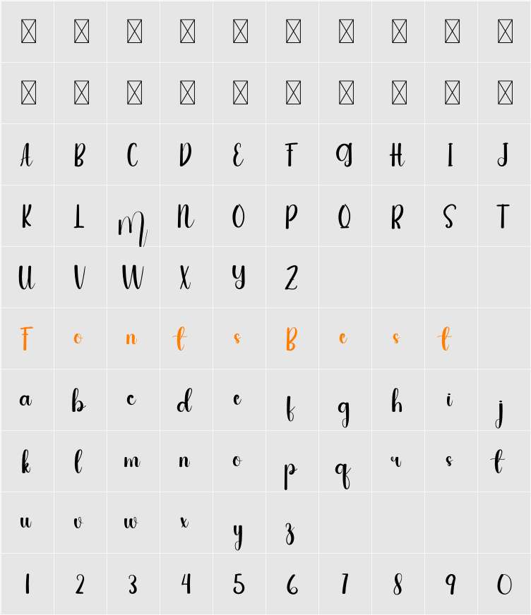 Monday Is Fun Character Map