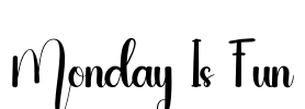 Monday Is Fun Font Image