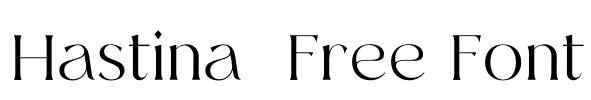 Hastina  Free Font Font Image