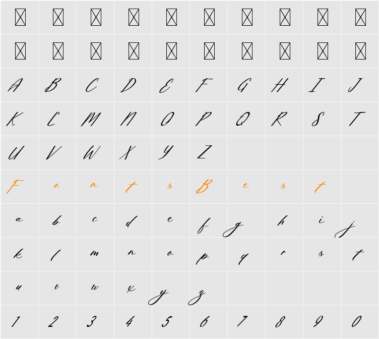 CharlotteOrnamental Character Map
