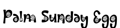 Palm Sunday Egg Font Image