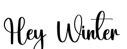 Hey Winter Font Image