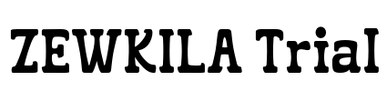 ZEWKILA Trial Font Image