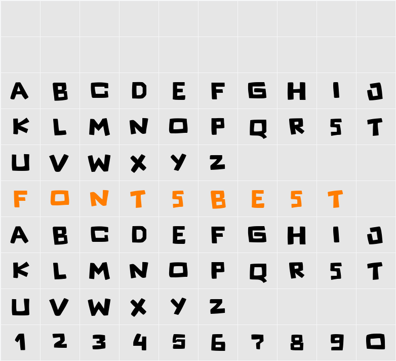 Super Fortrees Character Map