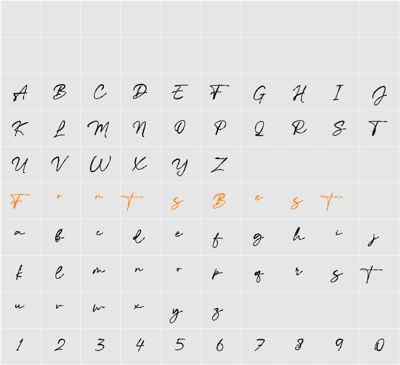 Messaline Character Map