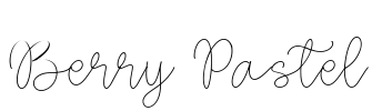 Berry Pastel Font Image