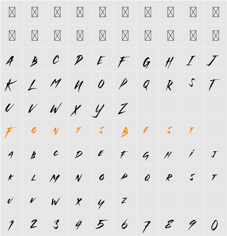 Witness History Character Map