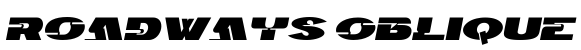 Roadways Oblique Font Image