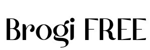 Brogi FREE Font Image