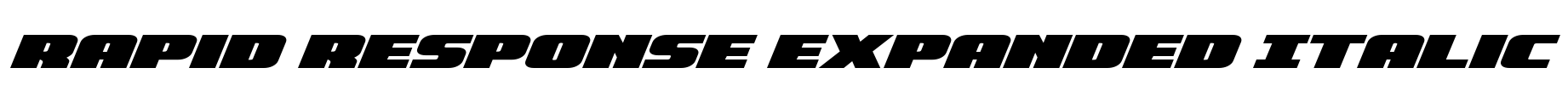 Rapid Response Expanded Italic
