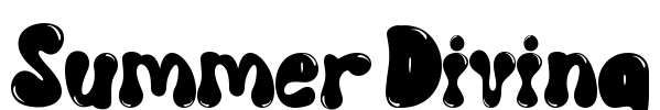 Summer Diving Font Image