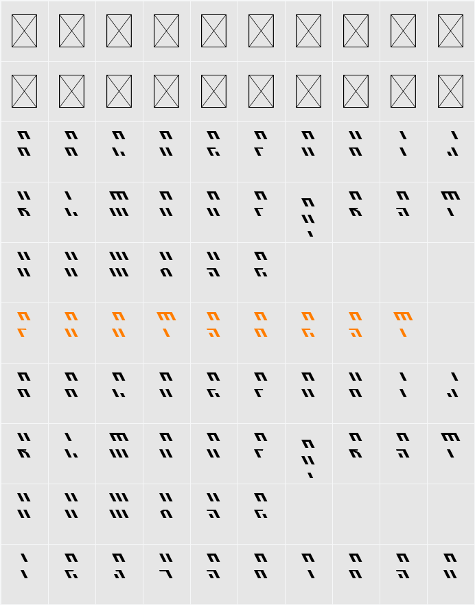 Acid Visions 1986 One Character Map