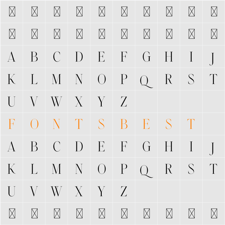 Emotive Type Free Demo Character Map