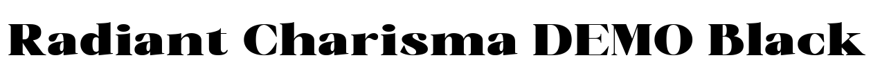 Radiant Charisma DEMO Black Font Image