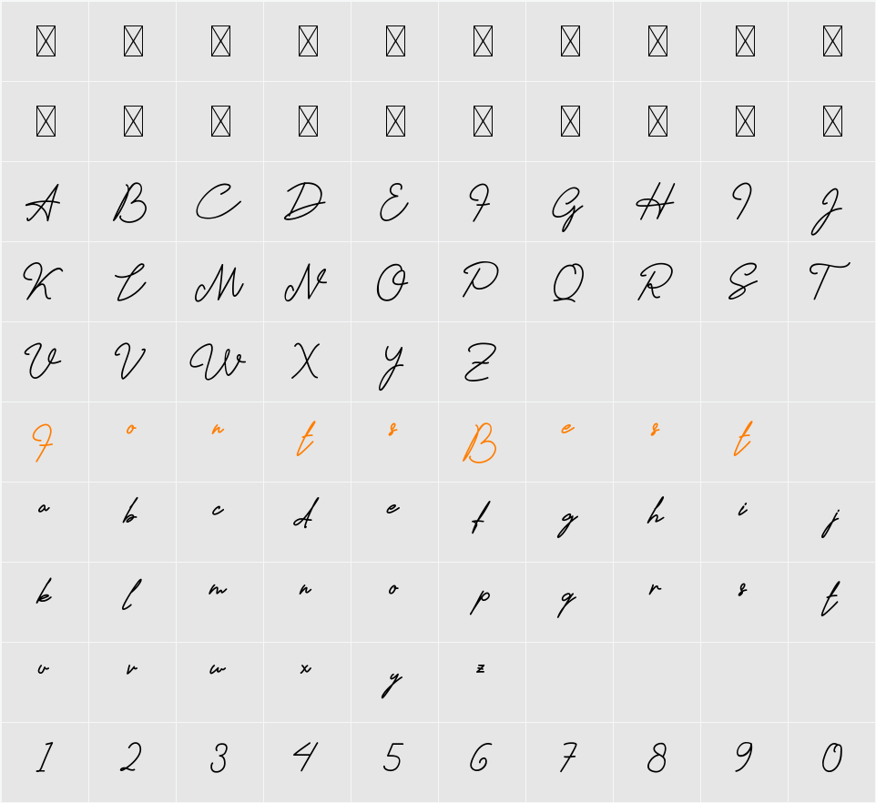 Innocent Character Map