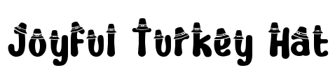 Joyful Turkey Hat Font Image