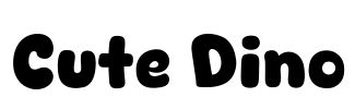 Cute Dino Font Image