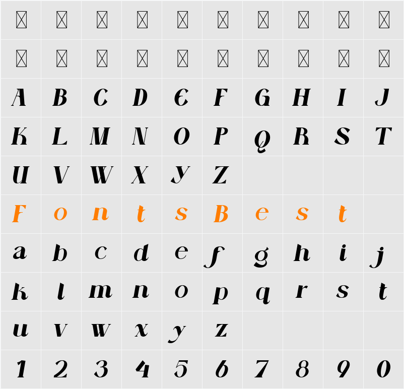 Distant Feeling Character Map