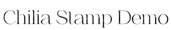 Chilia Stamp Demo Font Image