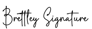 Brettley Signature Font Image