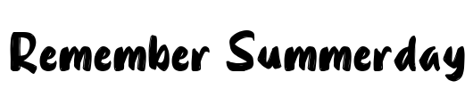 Remember Summerday Font Image