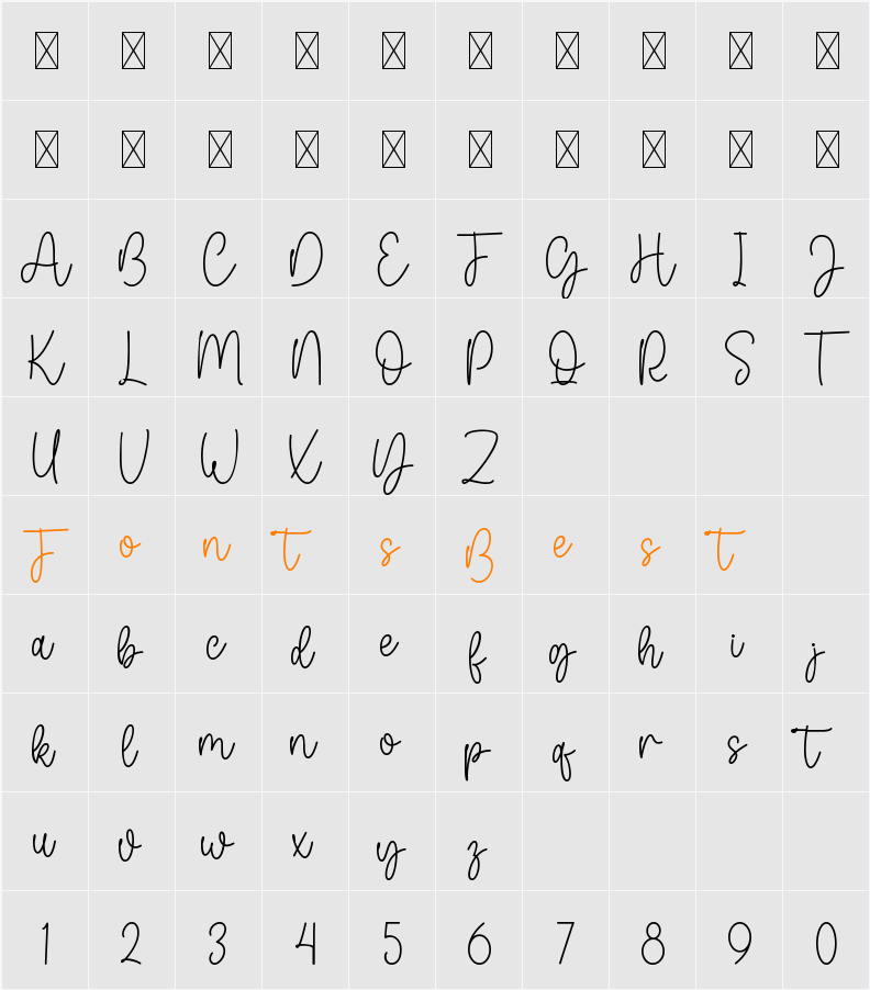 Only You Character Map