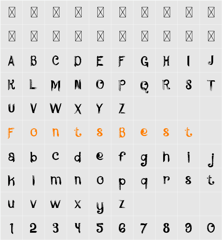 Brush Blitz Three Character Map