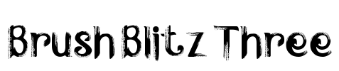 Brush Blitz Three Font Image