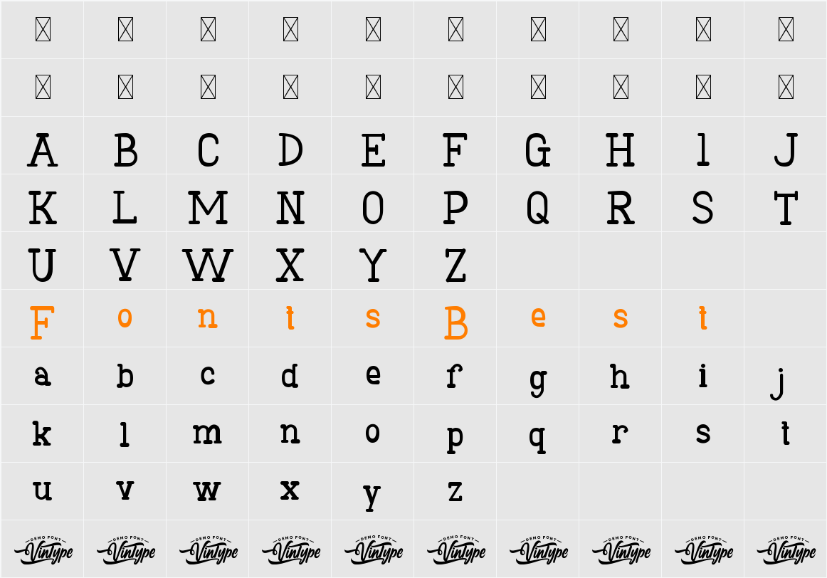 Winwriter Demo Character Map