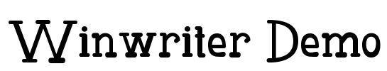Winwriter Demo Font Image