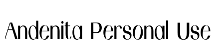 Andenita Personal Use Font Image