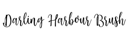 Darling Harbour Brush Font Image