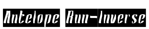 Antelope Run-Inverse Font Image