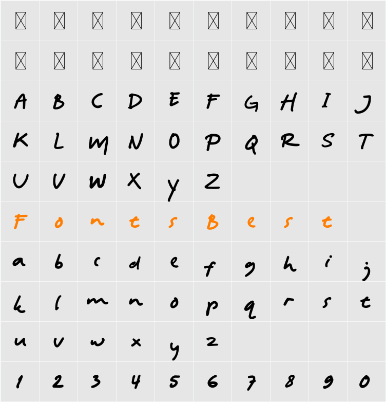Only You Character Map