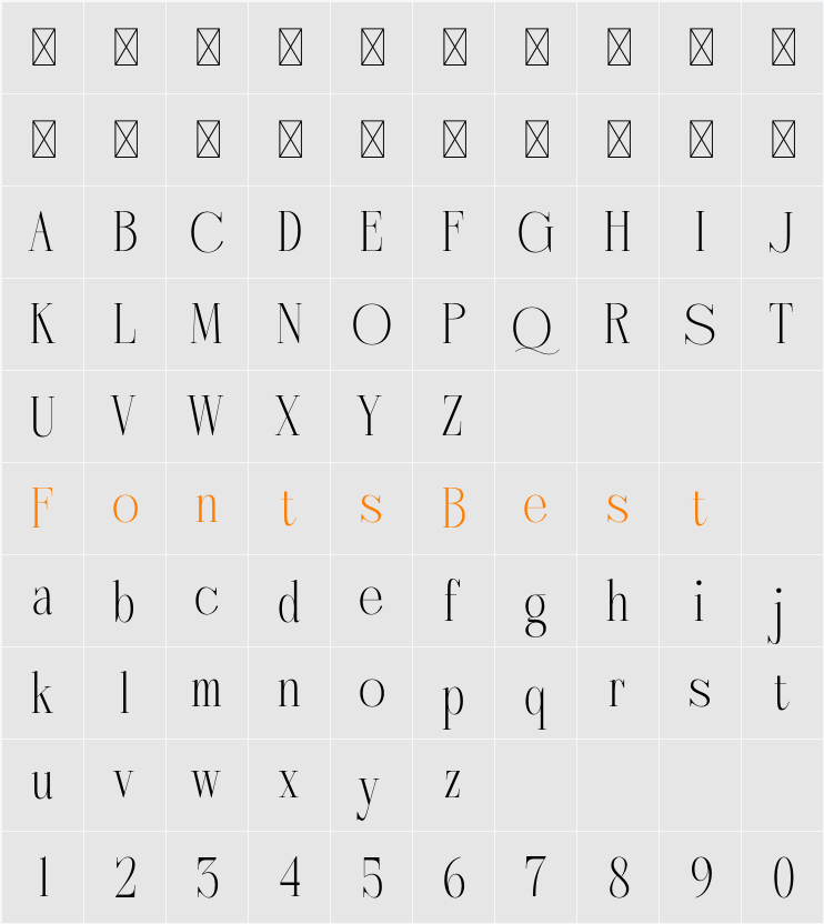Nebiard Character Map